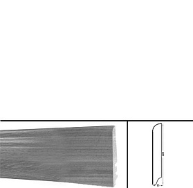Плинтус шпонированный Tecnorivest Белый гладкий 100х15 прямой, 1 м.п.